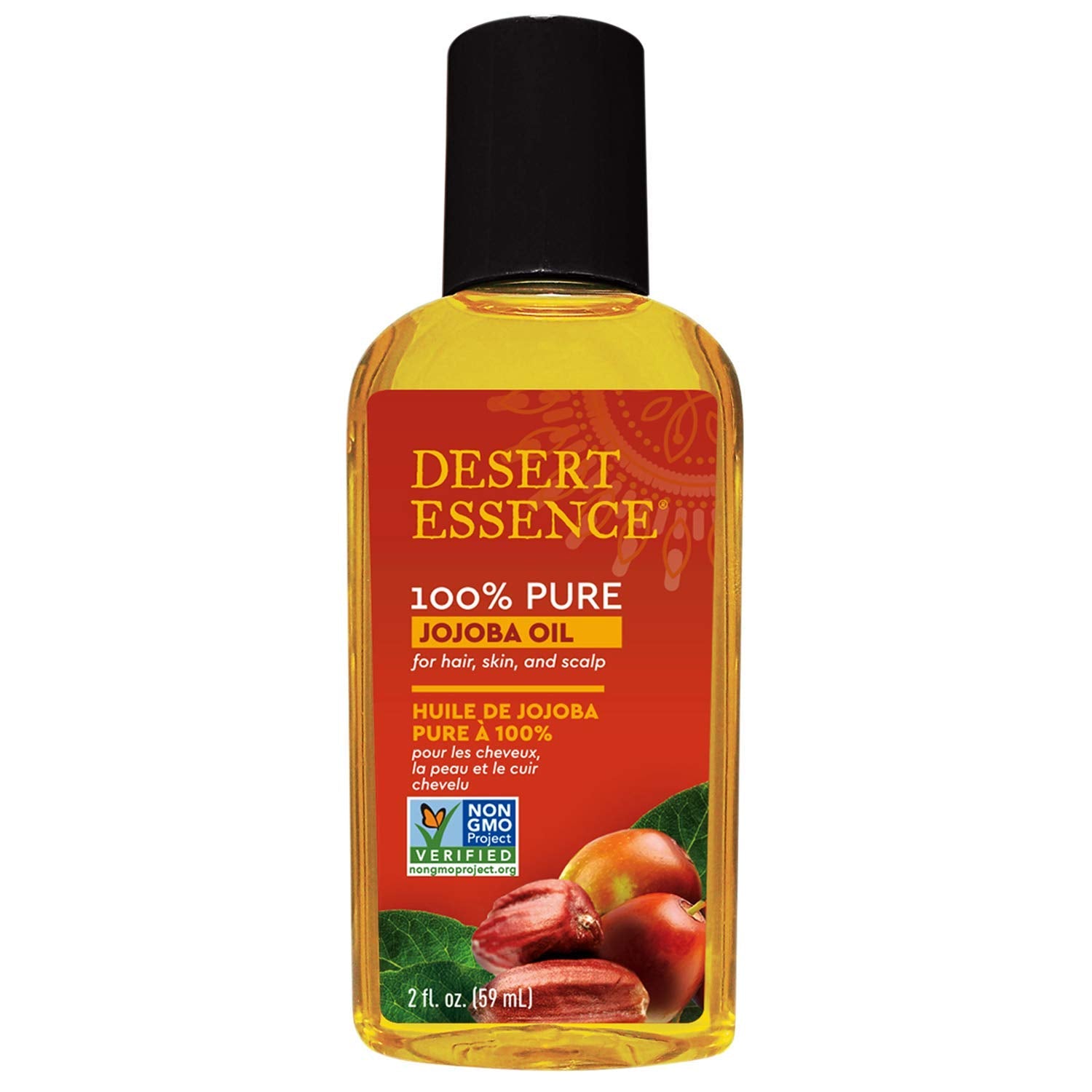 Desert Essence jojoba oil pours smoothly for quick, non-greasy facial hydration.