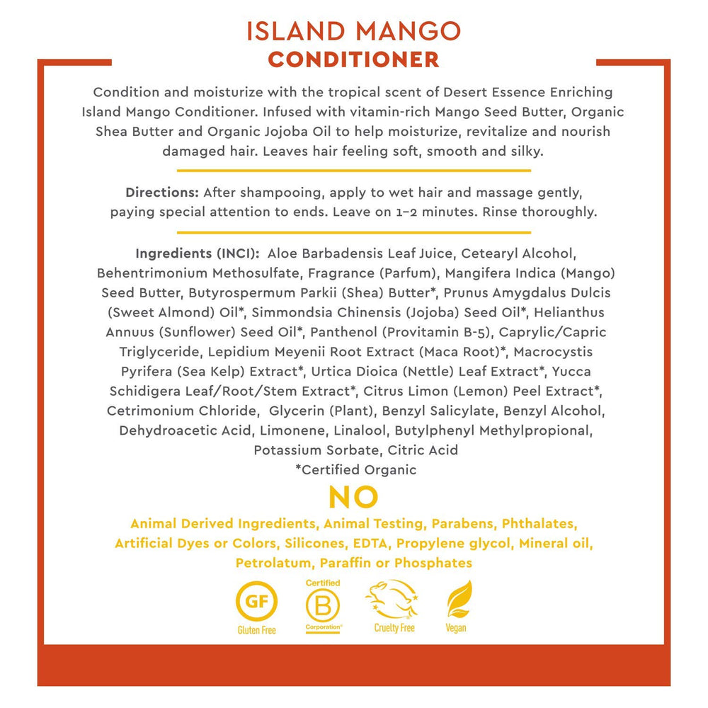 Desert Essence Mango Island aroma splash evokes tropical scent for daily ritual.
