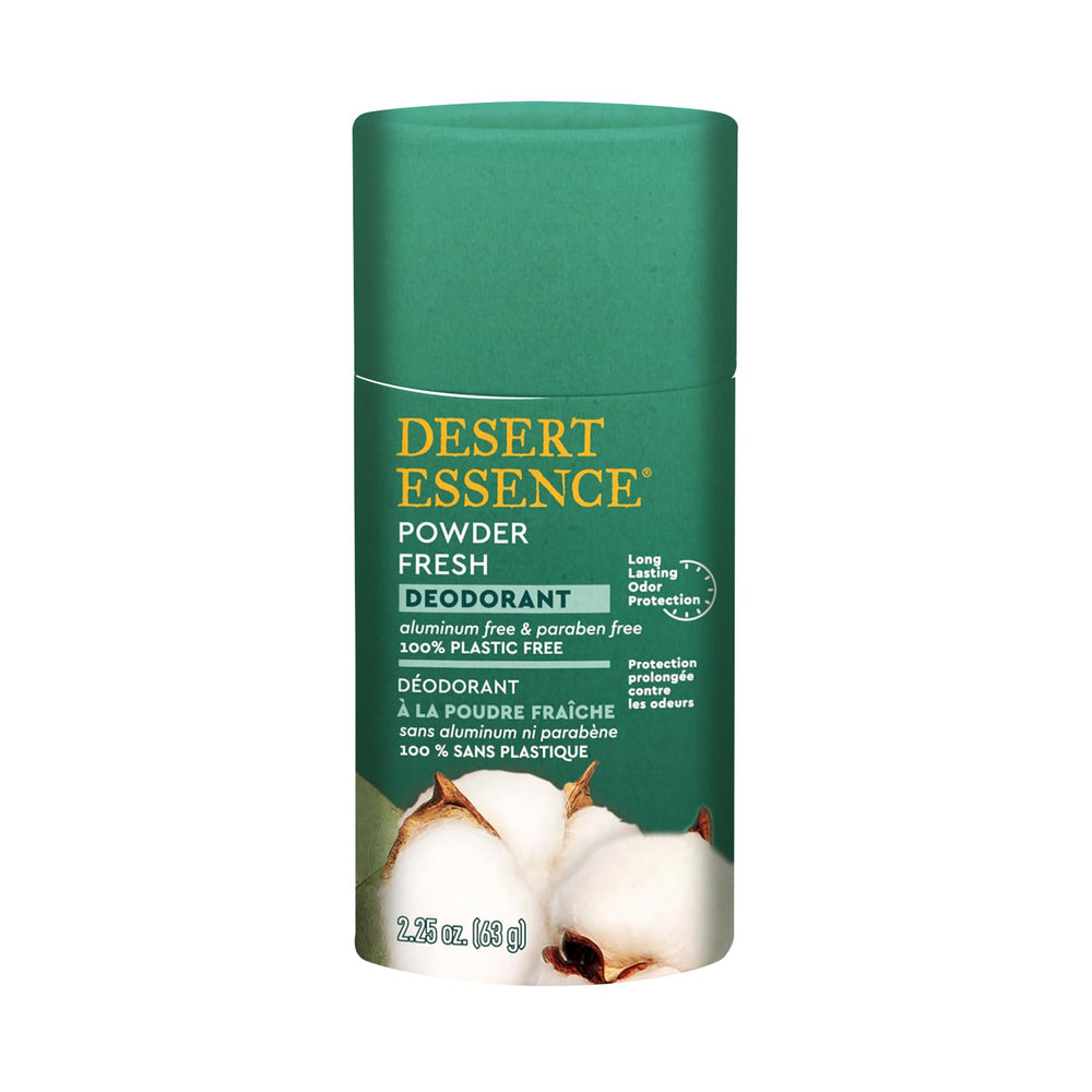 Desert Essence Powder Fresh Deodorant offers long-lasting odor protection for daily use.