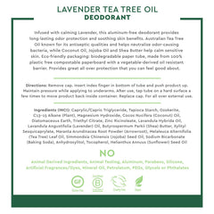 Desert Essence tea-tree oil ingredient shot highlights natural odor control.