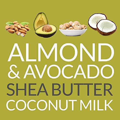 Design Essentials Almond & Avocado Leave-In bottle next to sunlit curls.