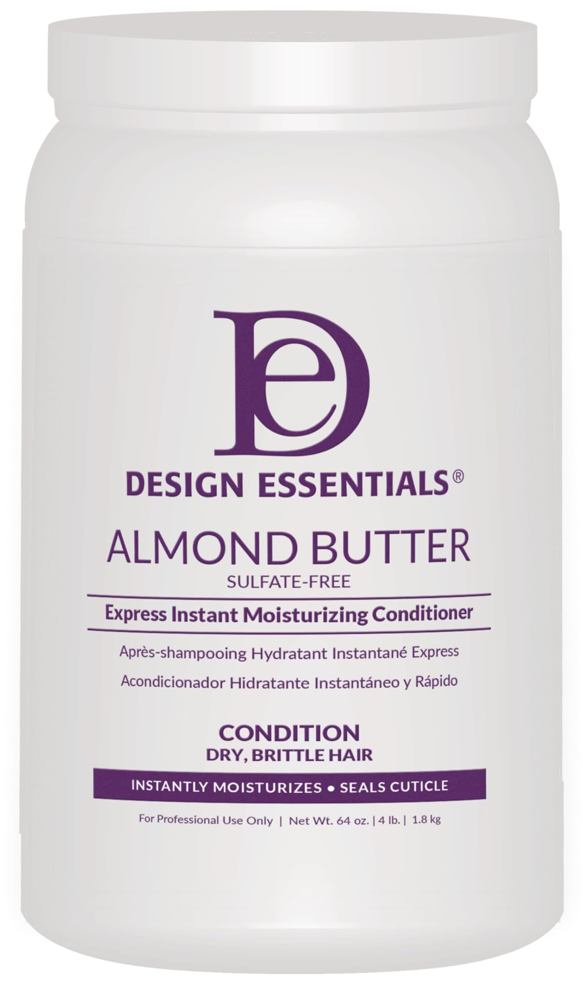 Design Essentials Almond Butter Express conditioner bottle for instant hydration.