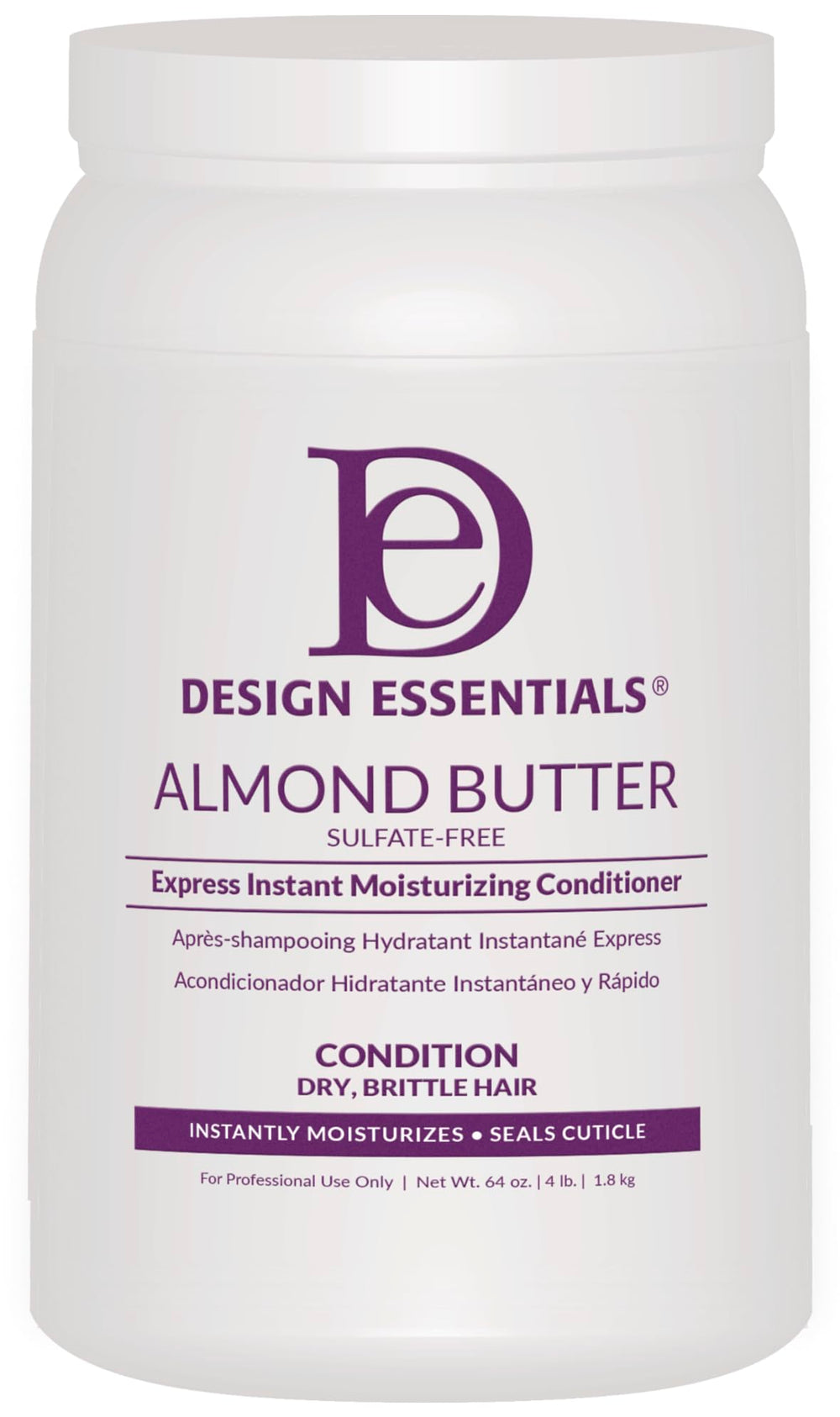 Design Essentials Almond Butter Express conditioner bottle for instant hydration.