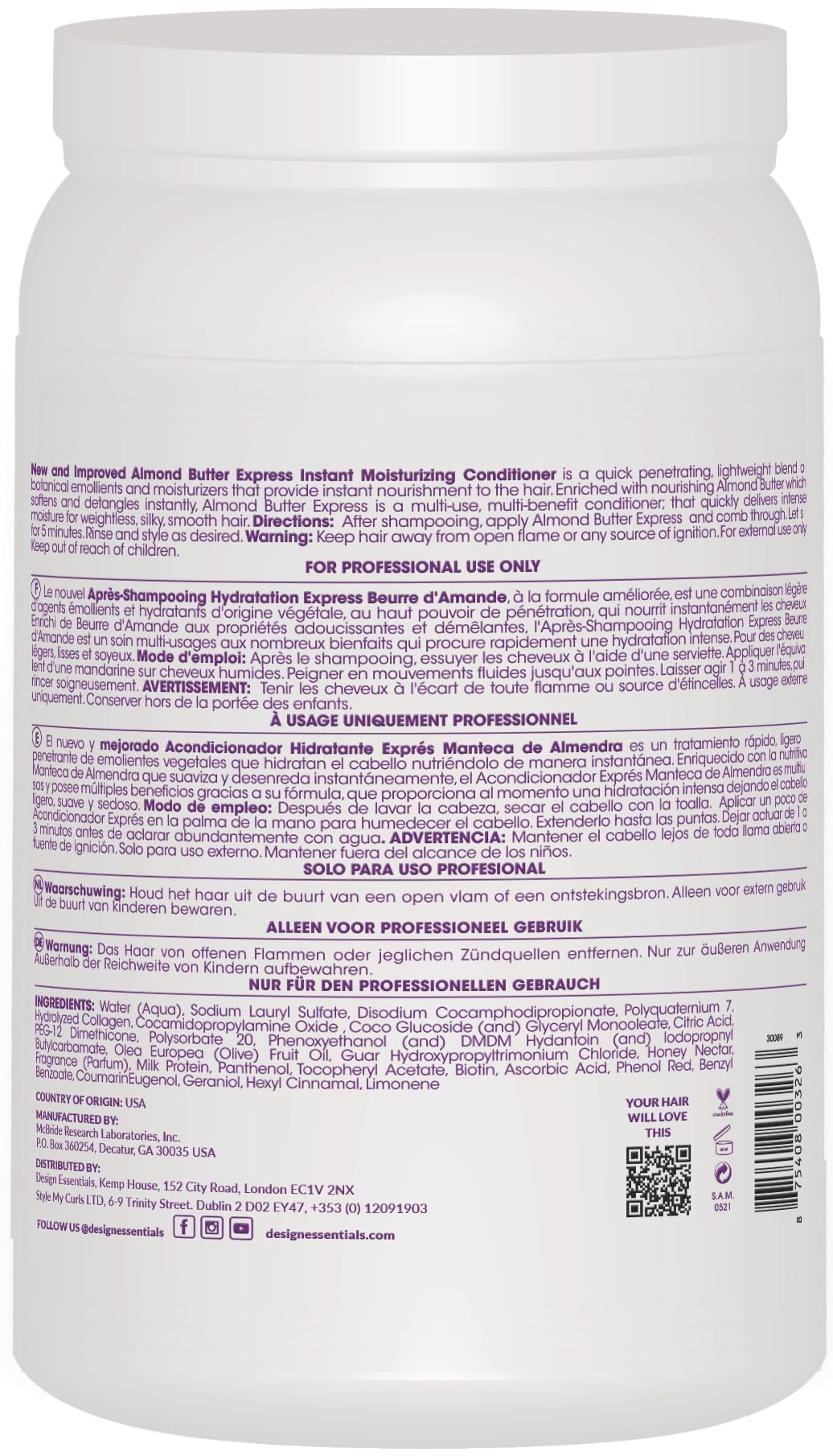 Design Essentials Almond Butter Express conditioner texture close-up indicating detangling ease.