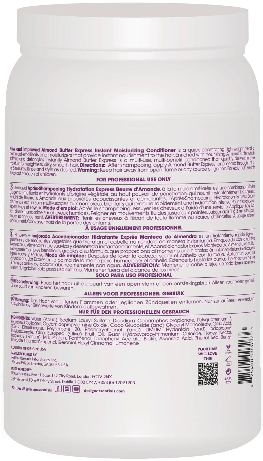 Design Essentials Almond Butter Express conditioner texture close-up indicating detangling ease.