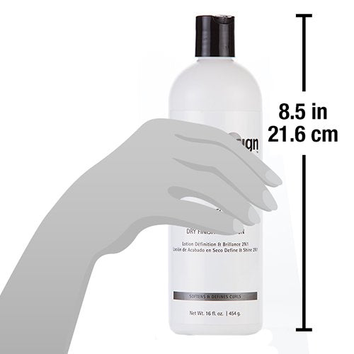 Design Essentials Define & Shine 2-N-1 pump bottle for easy application to all textures