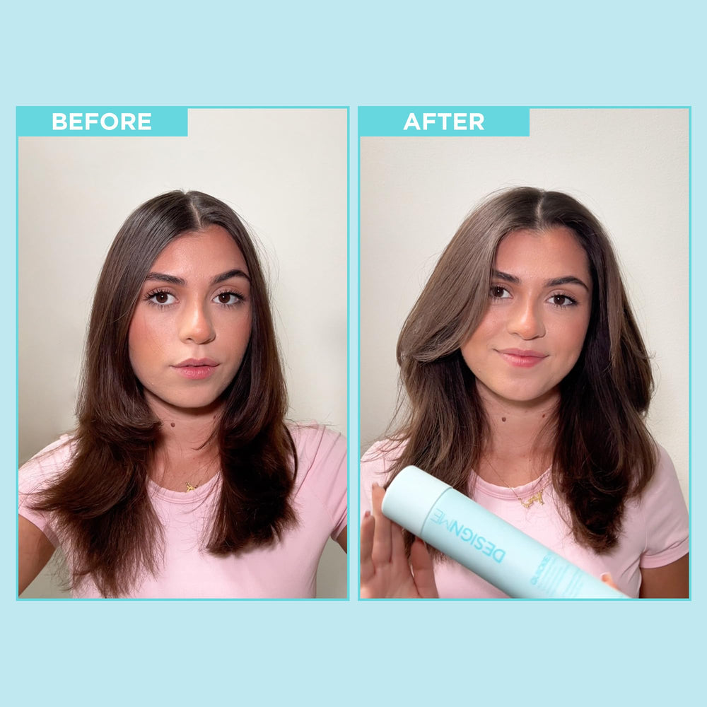 Design.Me Quickie.Me Dry Shampoo application on roots, boosts volume without water