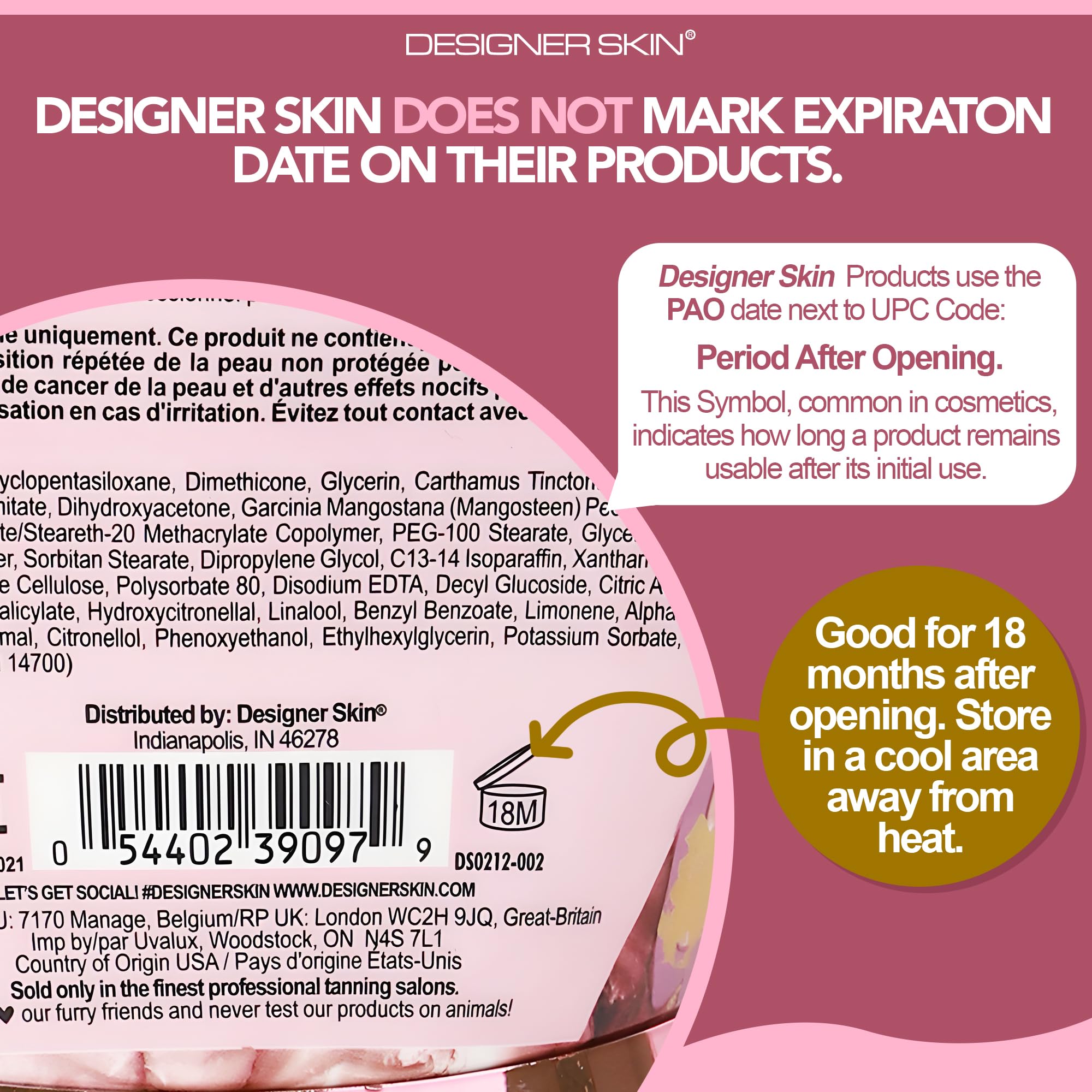 Designer Skin Awestruck 65X Invincible bronzer on arm demonstrates natural glow