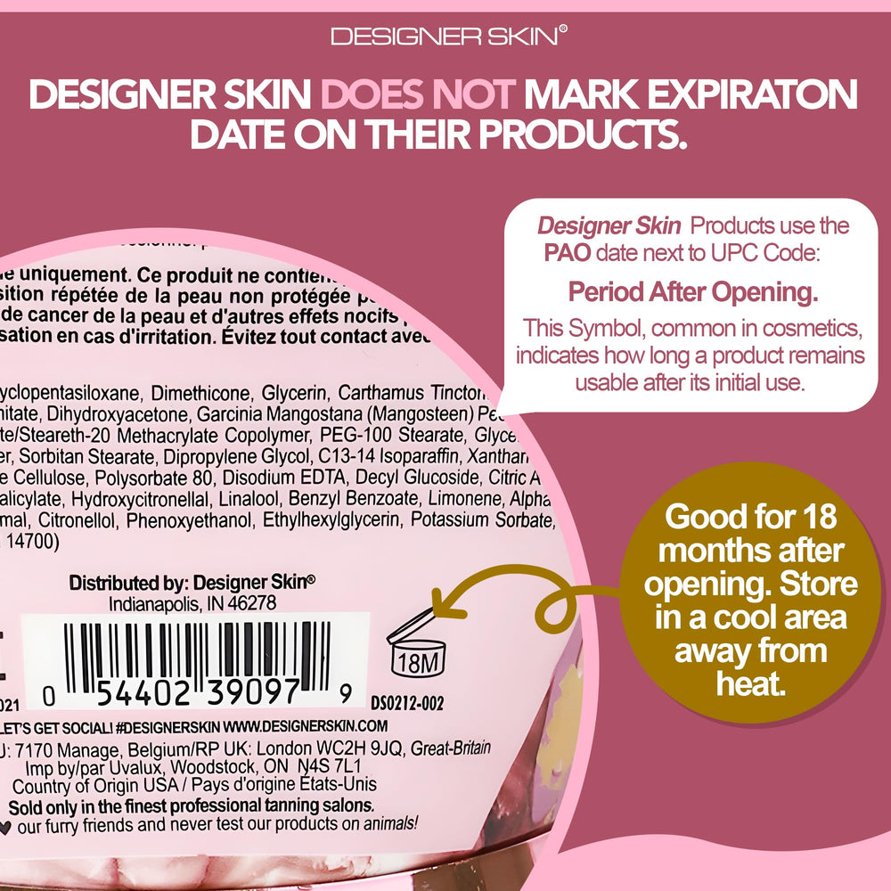 Designer Skin Awestruck 65X Invincible bronzer on arm demonstrates natural glow