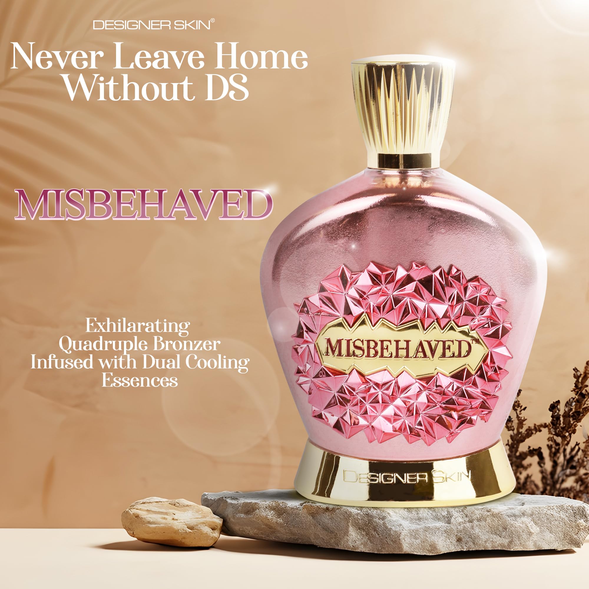 Designer Skin Misbehaved 70X bronzer silicone blend smooths and evens application.