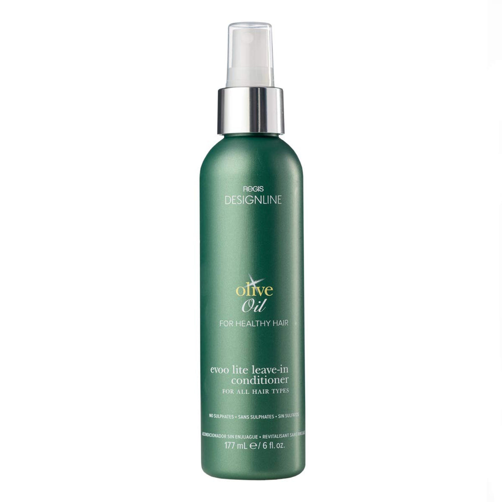 DESIGNLINE Olive Oil EVOO Lite Leave-In bottle offering color-safe hydration and lightweight conditioning.
