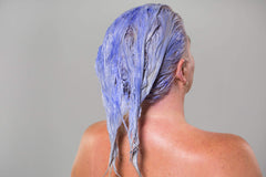 DESIGNLINE Super Silver Shampoo blonde gray hair tone image highlights moisture and vitality.