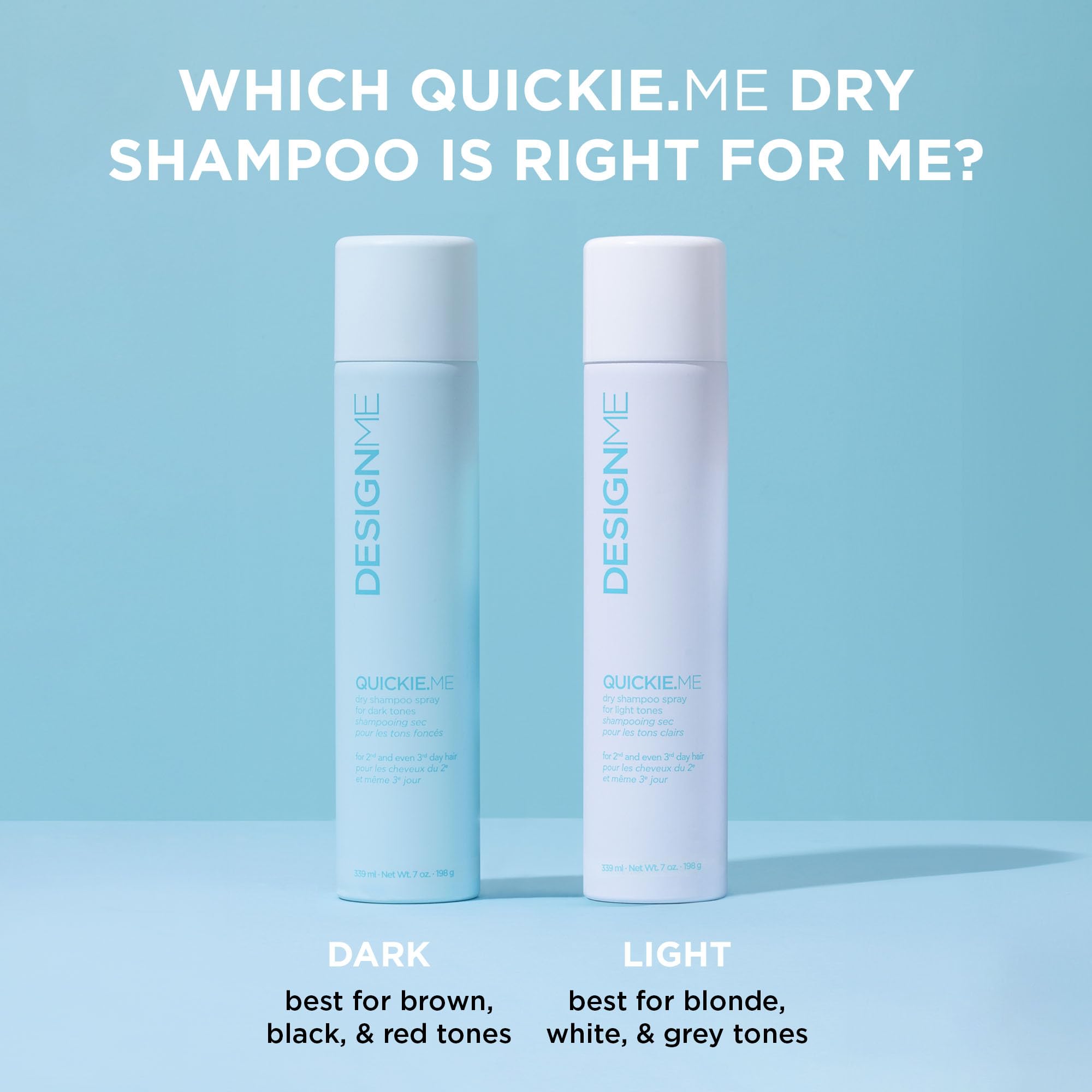 Design.Me QUICKIE.ME Dry Shampoo Light Tones easy one-step application