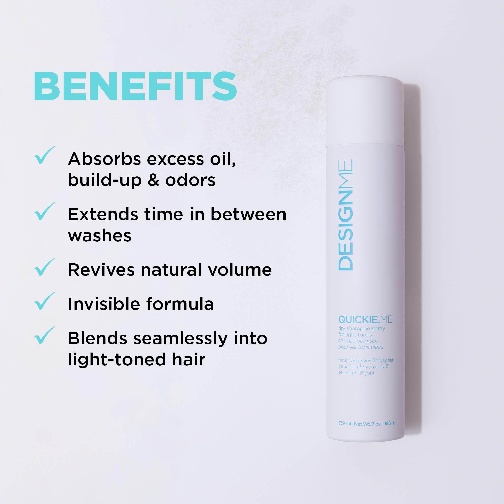 Design.Me QUICKIE.ME Dry Shampoo Light Tones lifting roots for body