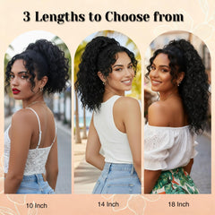 Detean fluffy, natural-looking ponytail delivers instant bounce