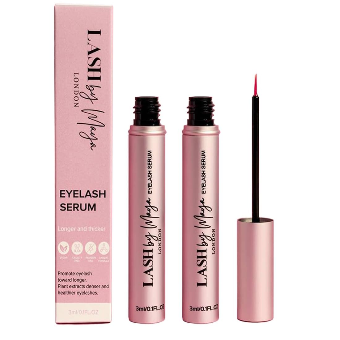 Detllou Lash by Maya serum bottle with precision applicator for lashes