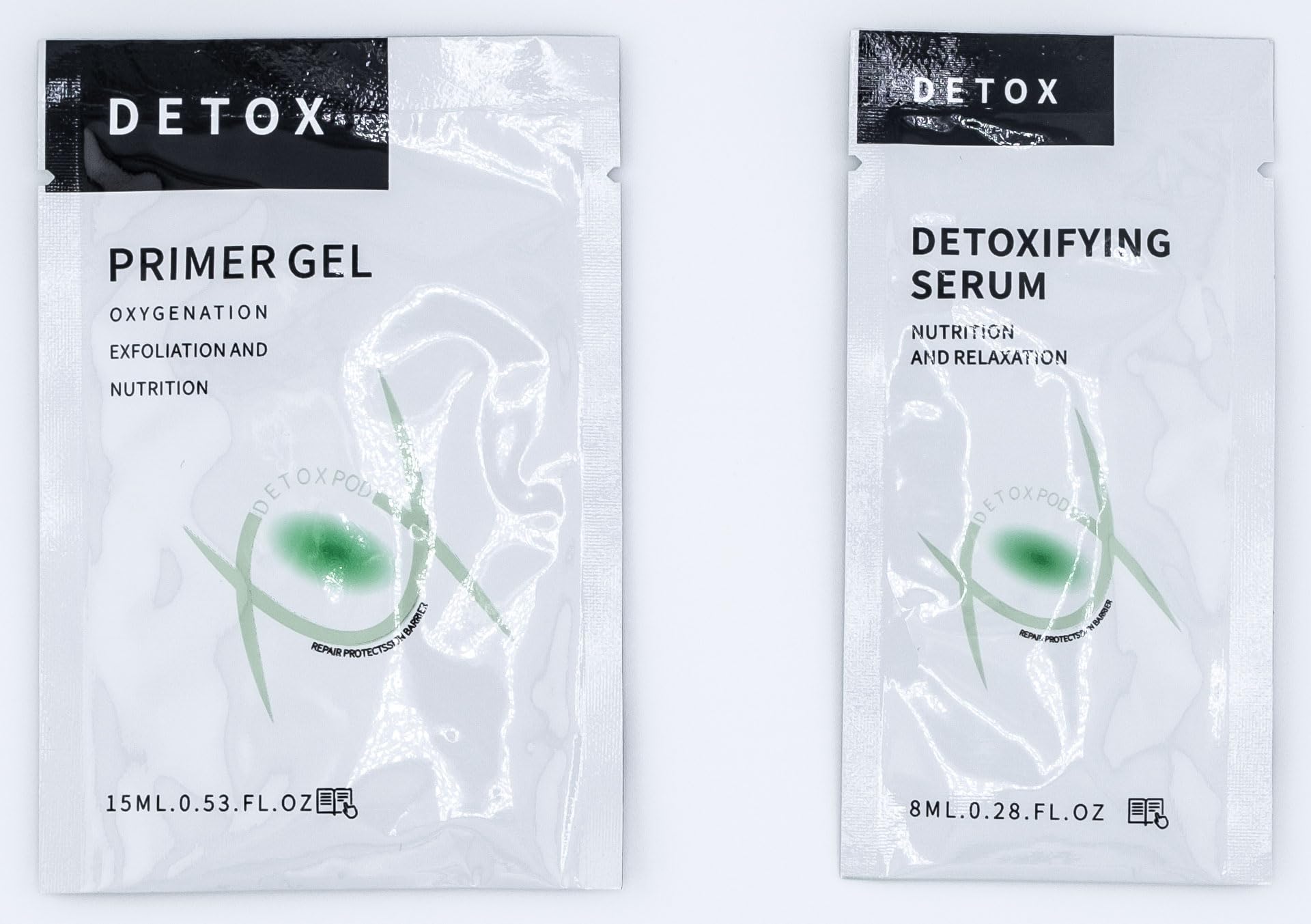 Detox Pods at home use without applicator for convenient facial care.