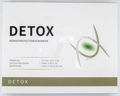 Detox Pods serum after treatment bottle shown for post-care nourishment.