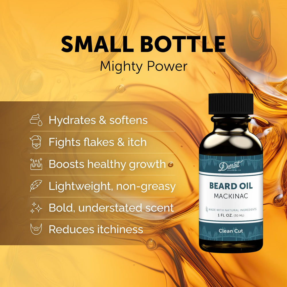 Detroit Grooming Co. beard oil application demonstrating quick absorption and lightweight feel