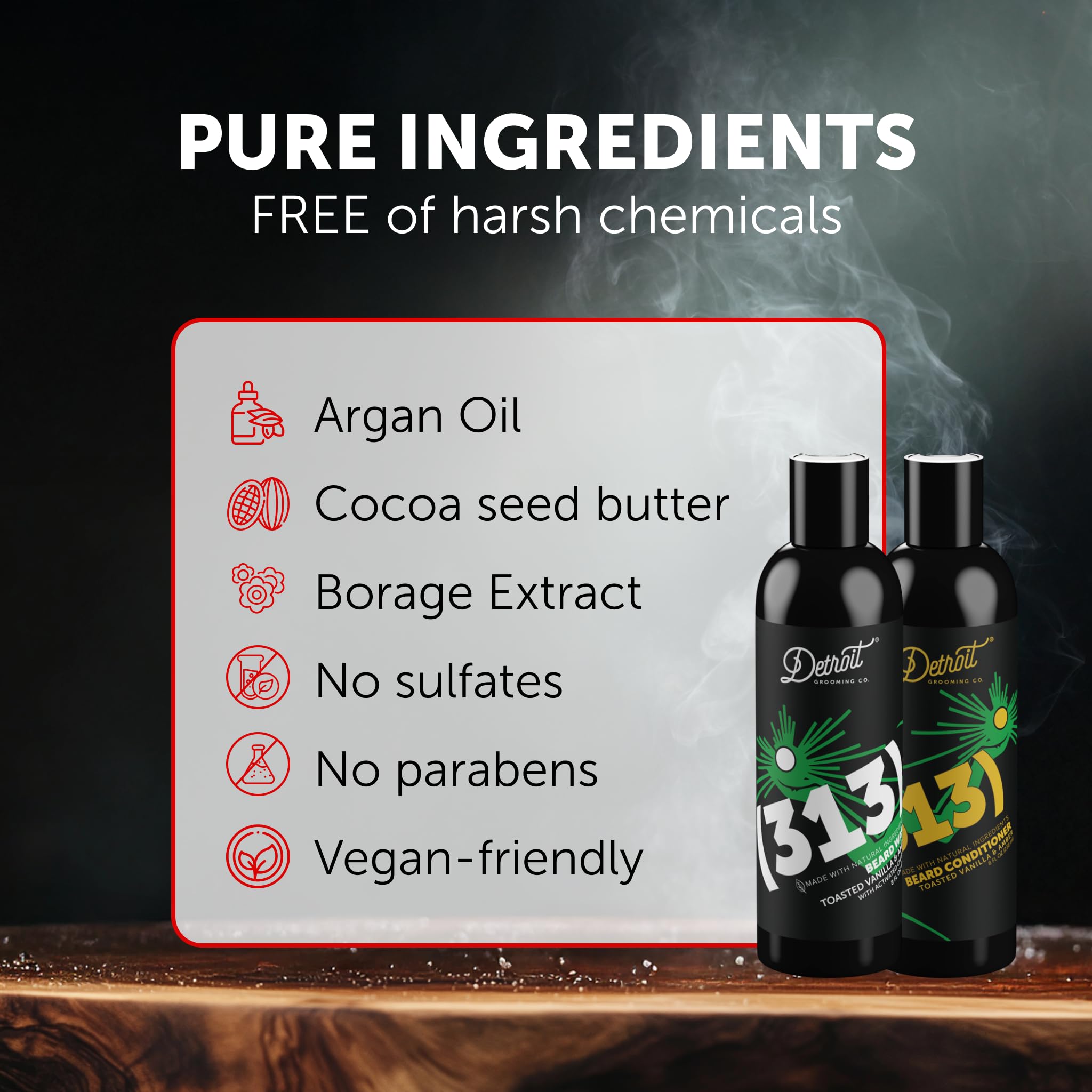 Argan oil and aloe vera ingredients highlight nourishing beard care