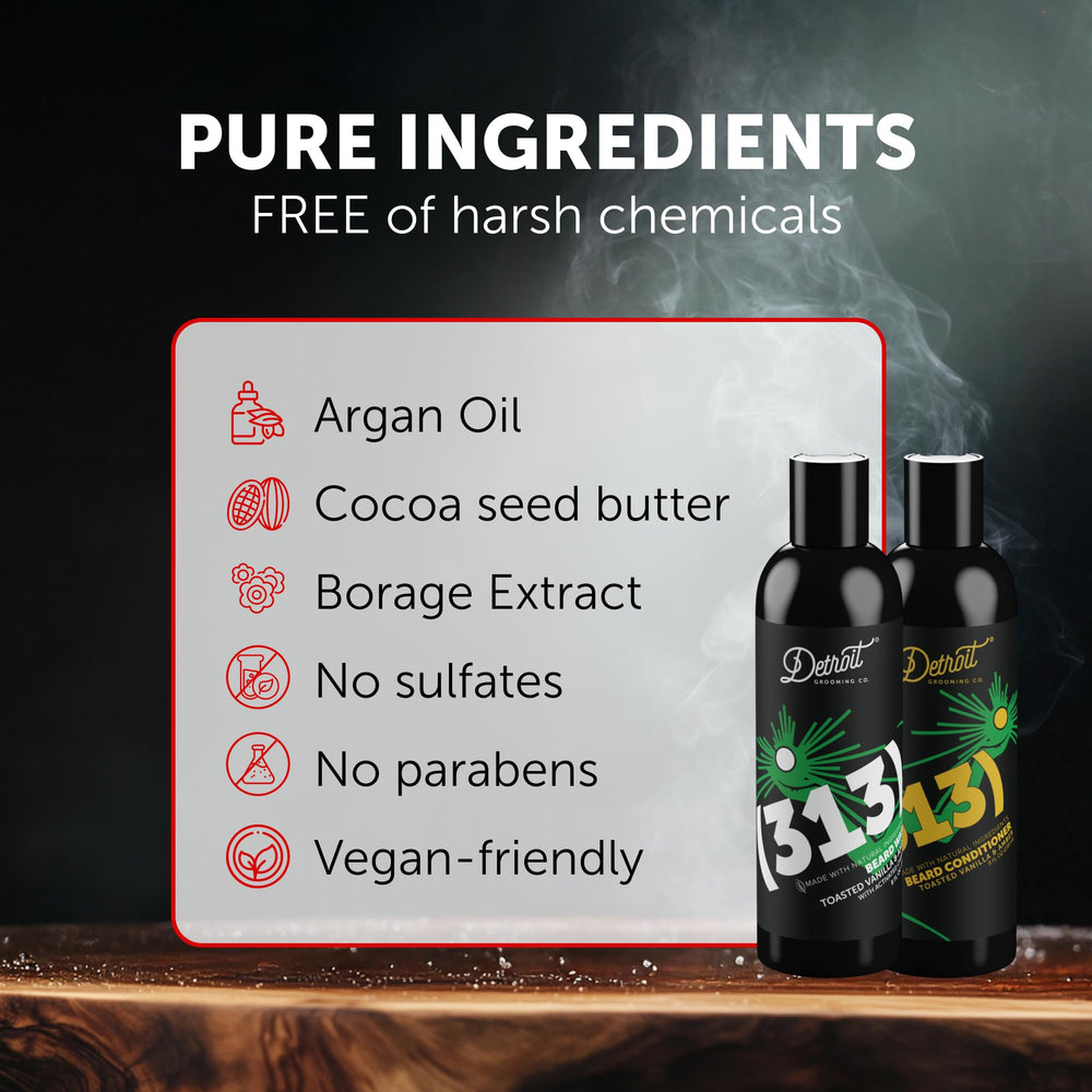 Argan oil and aloe vera ingredients highlight nourishing beard care