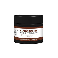 Detroit Grooming Co beard butter jar closeup showing rich formula for soft, hydrated facial hair