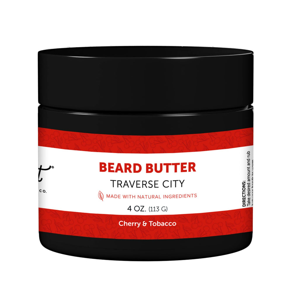 Detroit Grooming Co. beard butter jar front for rich hydration.