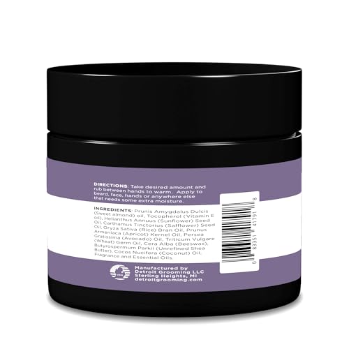 Detroit Grooming Co. beard butter swatch reveals creamy texture and even spread.