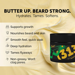 Detroit Grooming Co. beard butter texture close-up showing rich conditioning formula
