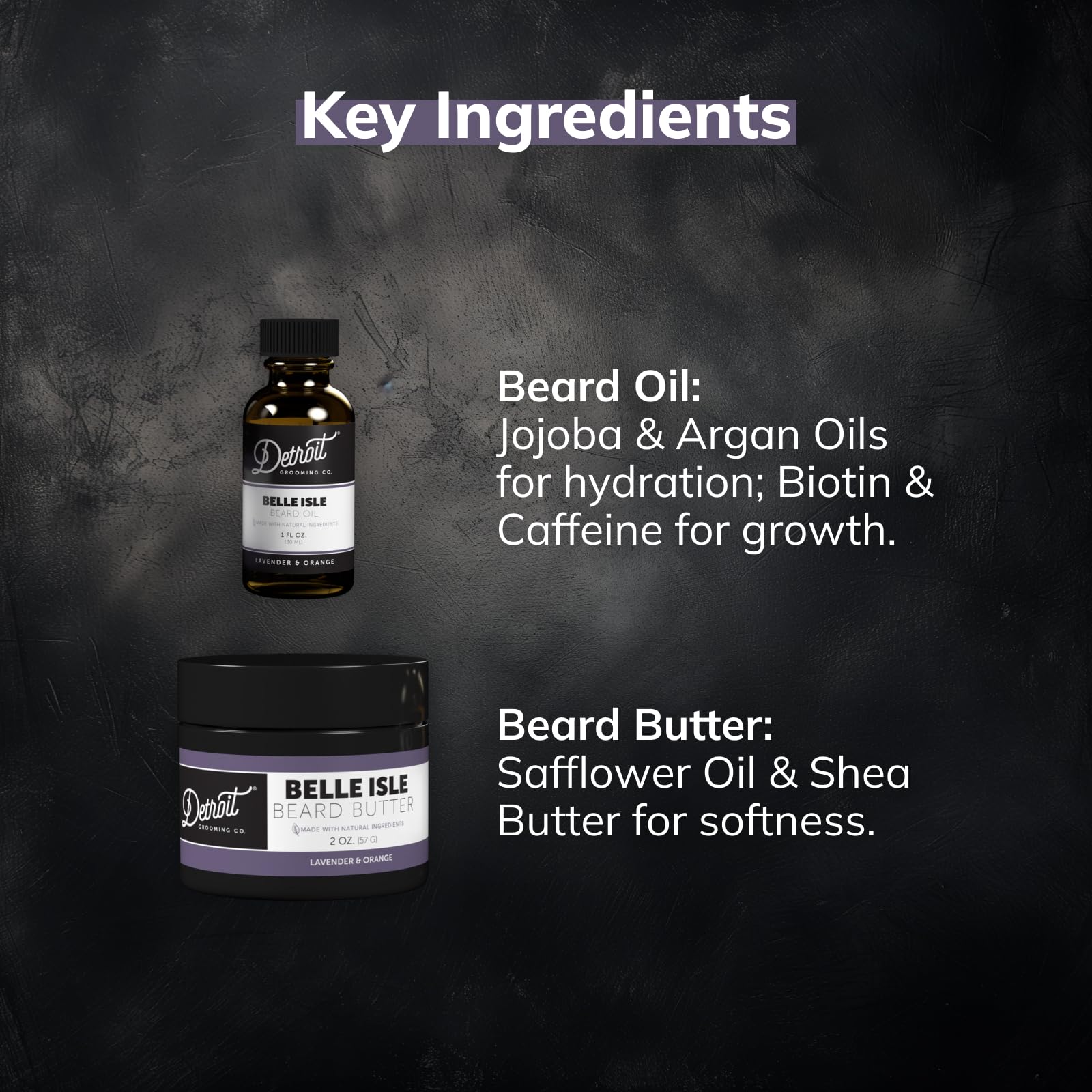 Detroit Grooming Co. beard care bundle together for a complete routine.