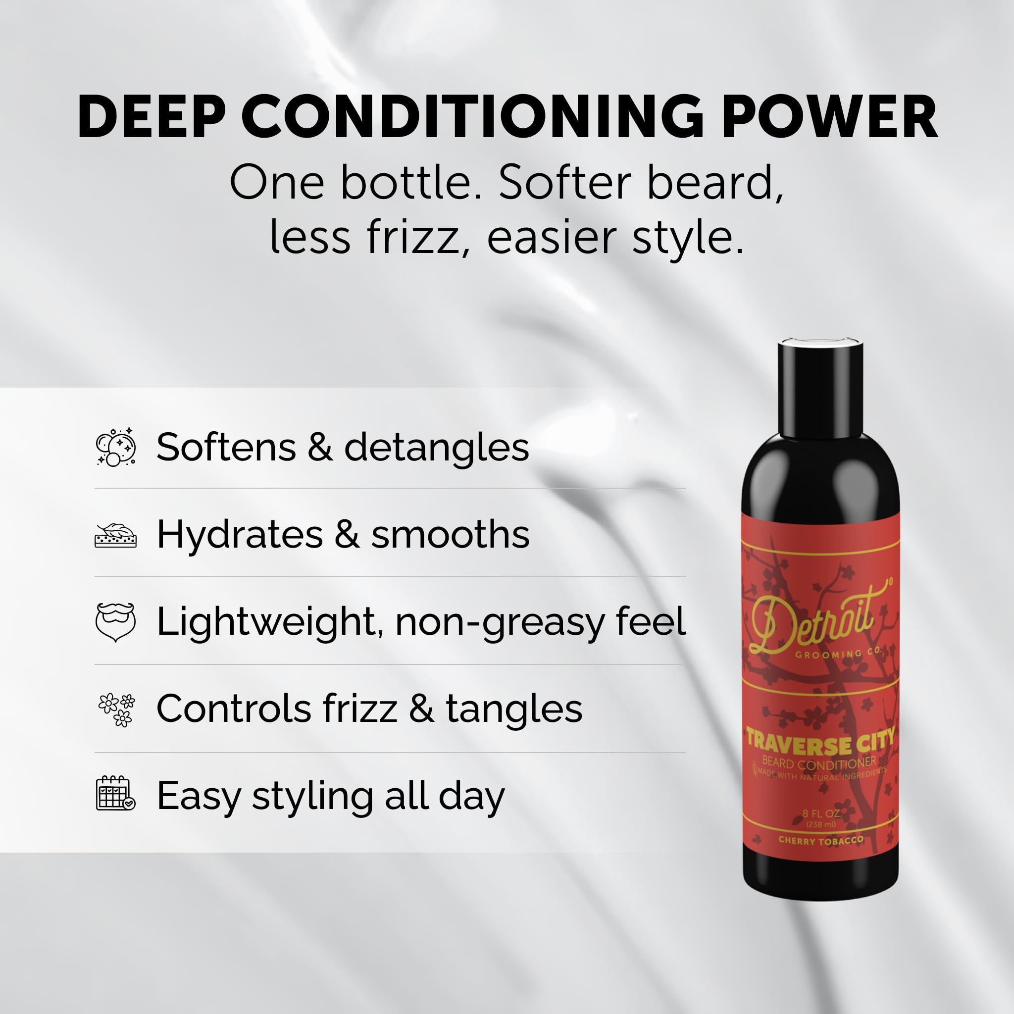 Detroit Grooming Co. conditioner texture during application eases detangling