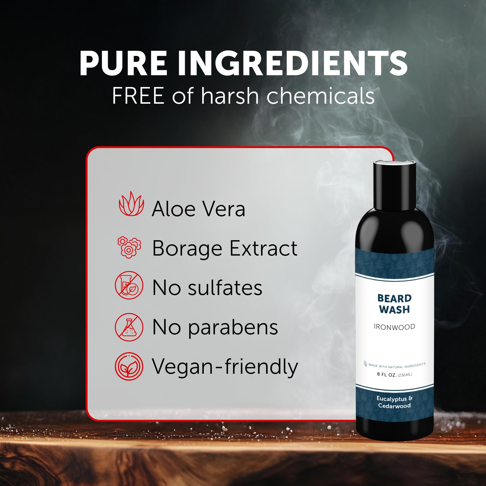 Detroit Grooming Co beard wash after use leaves beard clean and refreshed.