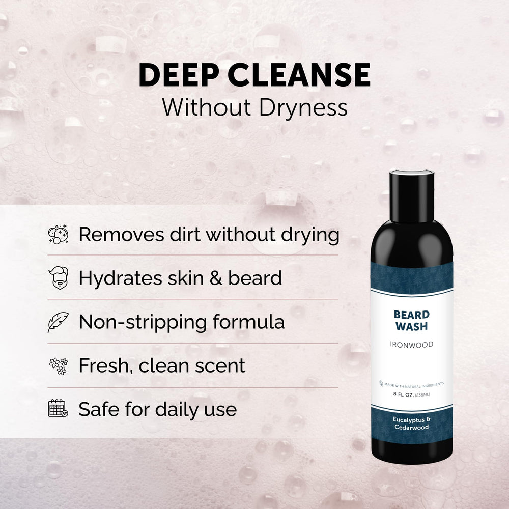 Detroit Grooming Co beard wash lather in hand demonstrates gentle cleansing.