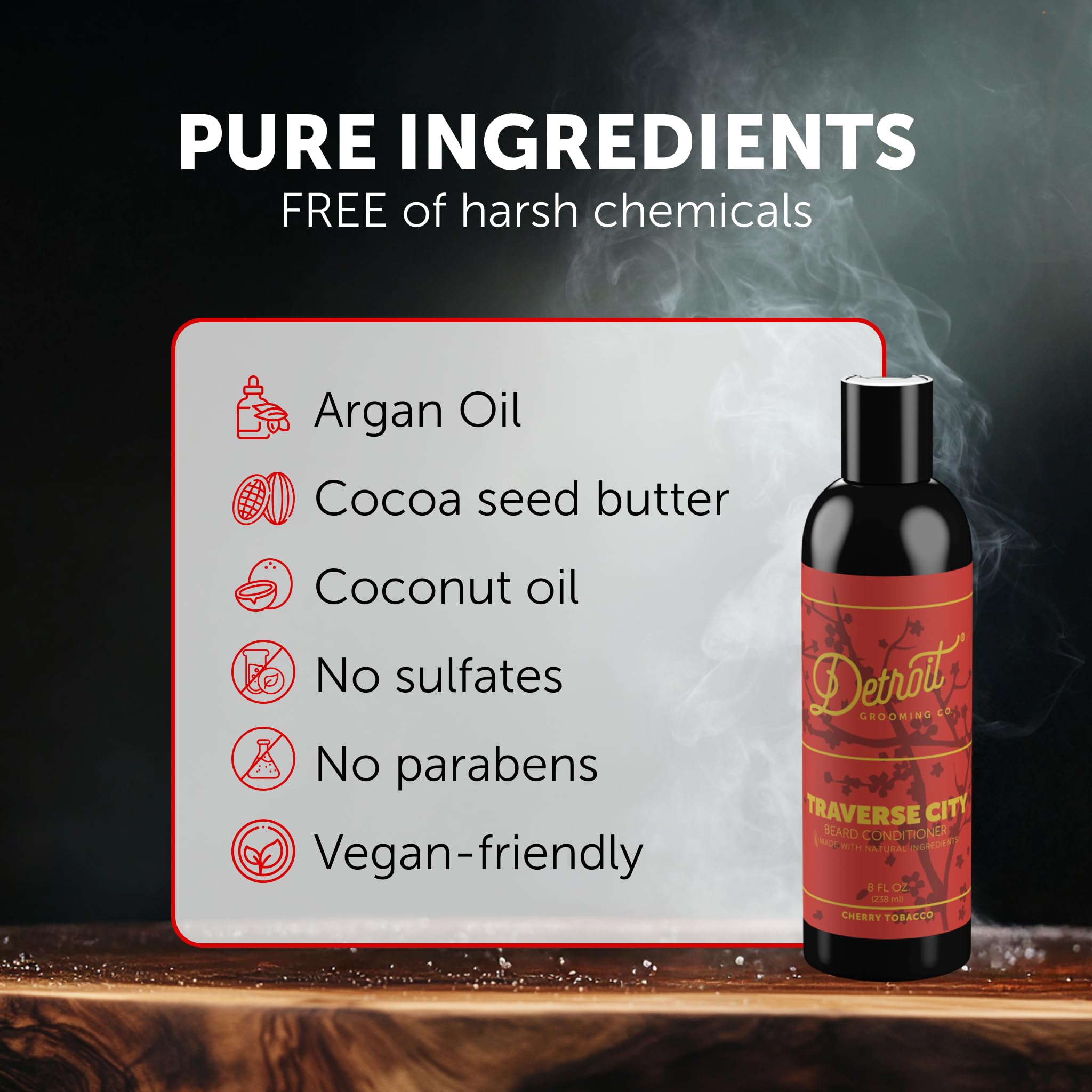 CherryTobacco scent profile from Detroit Grooming Co. enriches daily grooming routine