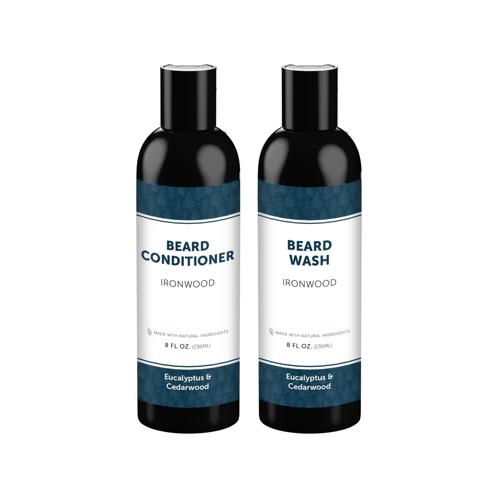 Detroit Grooming Co. Ironwood beard wash bottle for a refreshing cleanse and hydrated beard.