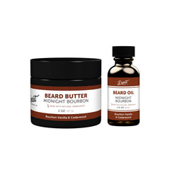 Detroit Grooming Co. Midnight Bourbon beard oil bottle offering daily hydration