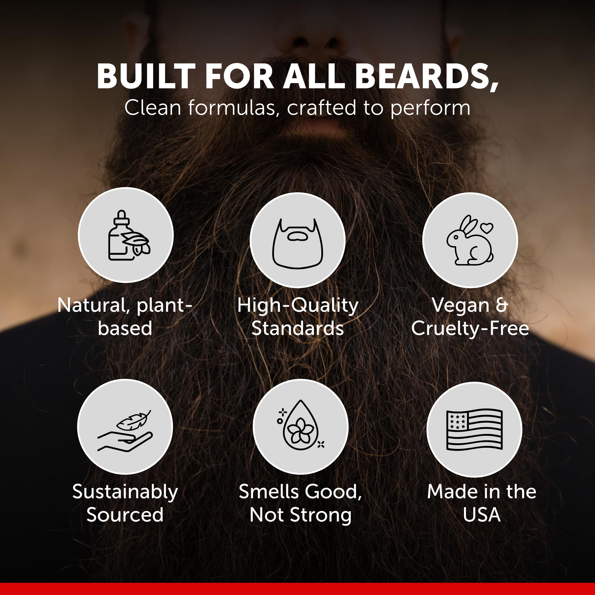 Detroit Grooming Co natural oils and Vitamin E nourish beard hair
