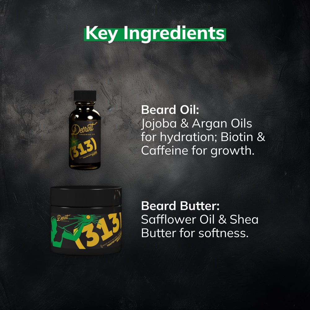 A user applies Detroit Grooming Co. beard oil during daily routine.