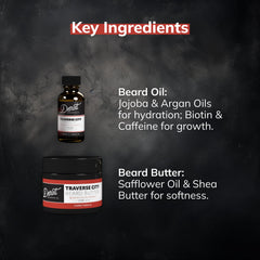 Detroit Grooming Co. Traverse City beard balm application for easy shaping.