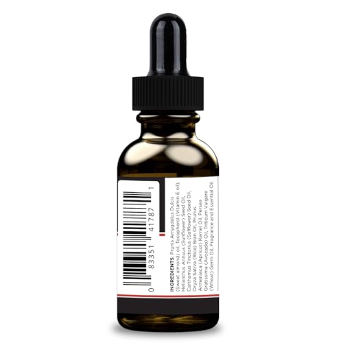 Detroit Grooming Co. beard oil bottle with natural oils, nourishing beard.