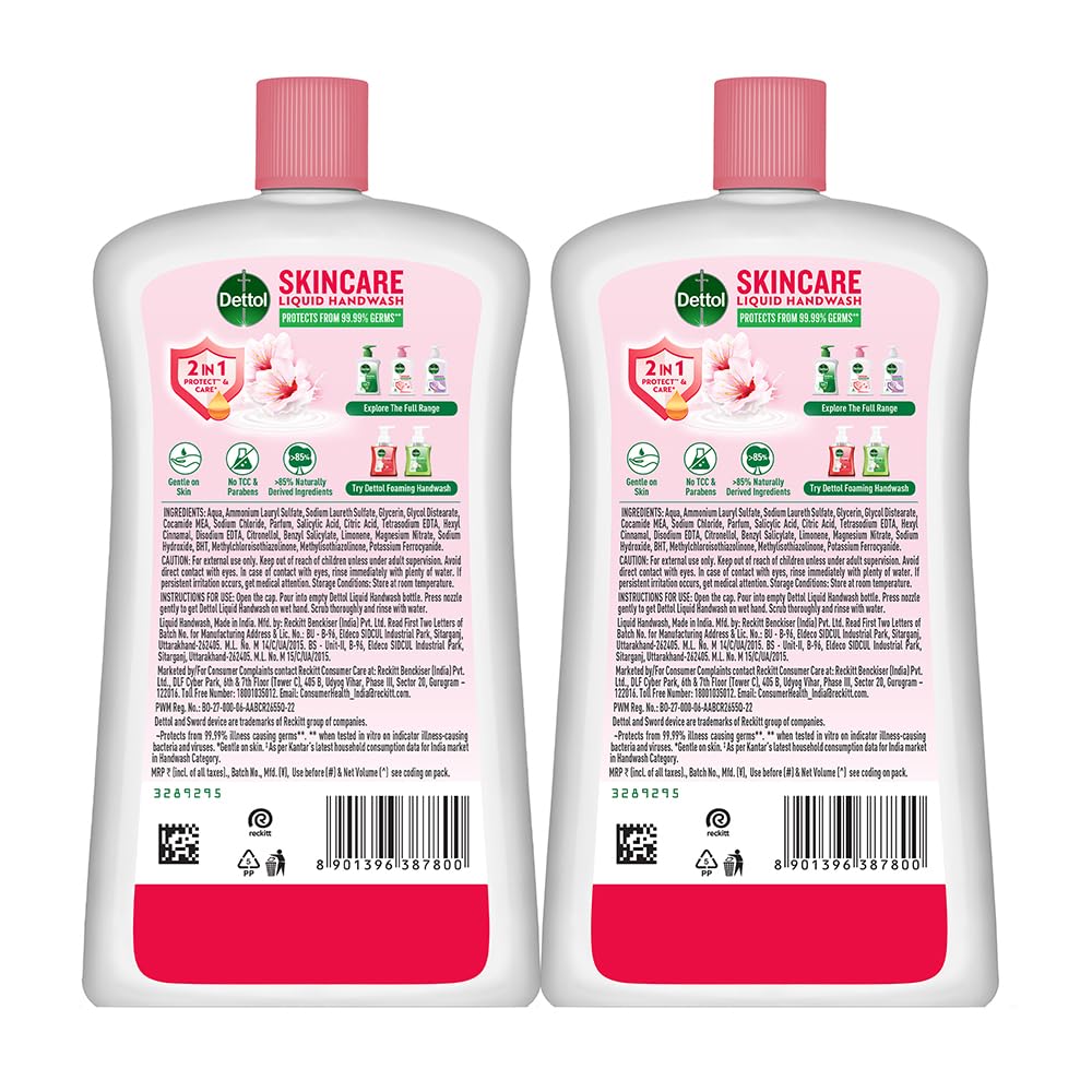 Dettol bathroom shelf setup with compact two-pack.