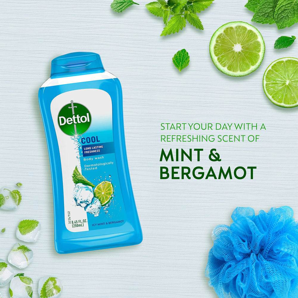 Dettol Cool Body Wash bottle with rich lather and cleansing.
