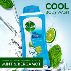 Dettol Cool Body Wash pour demonstrates cooling sensation for skin.