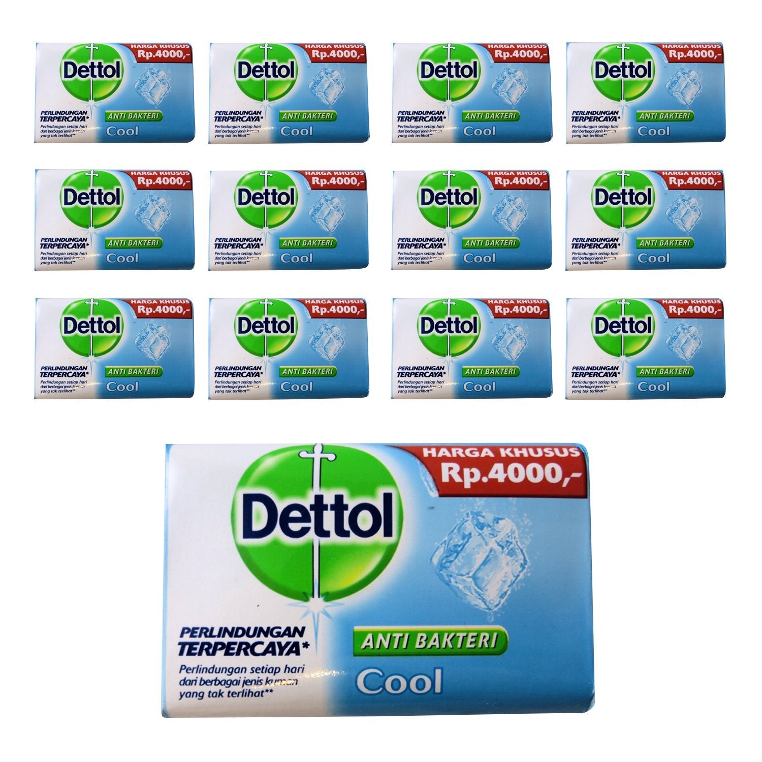 Dettol Cool soap bar for refreshing cleansing with germ protection for the whole family
