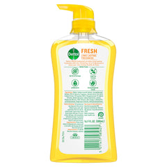 Yuzu citrus scent label highlights refreshing aroma for daily cleansing.