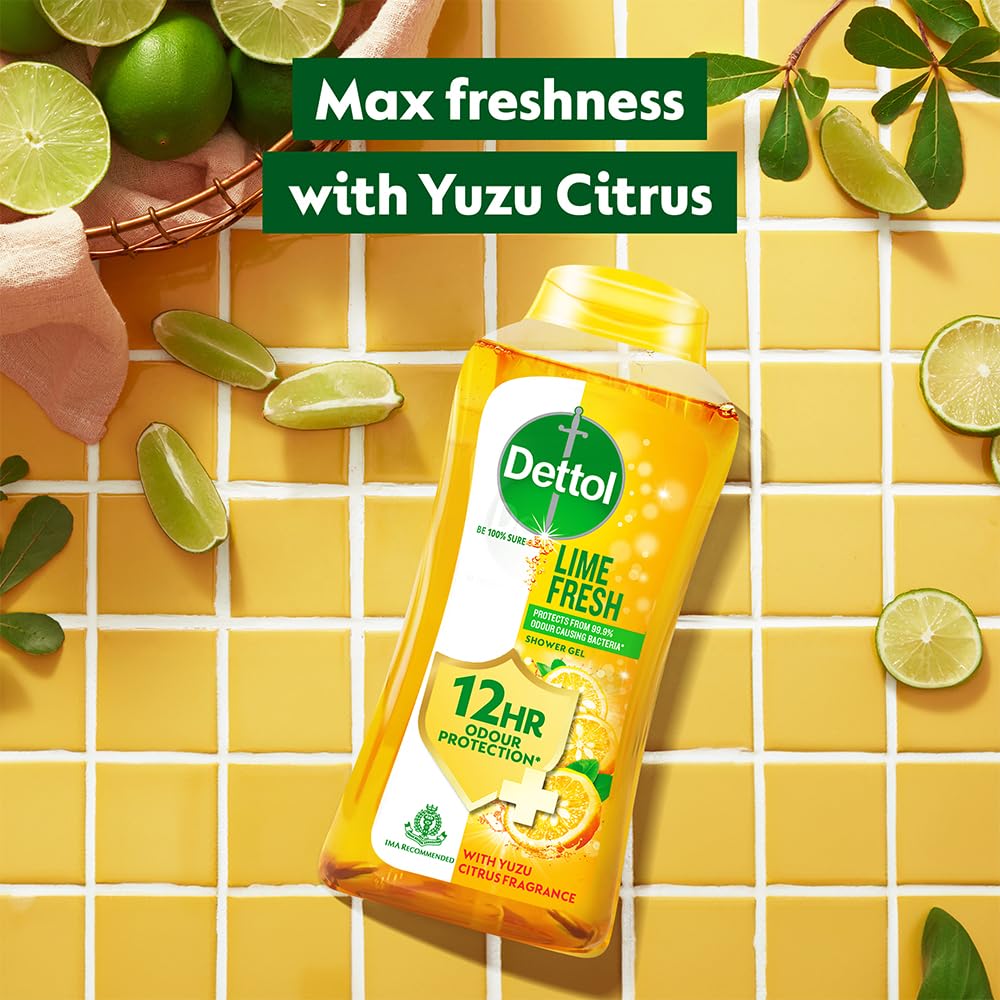 Dettol Lime Fresh lather highlights rich, easy rinse