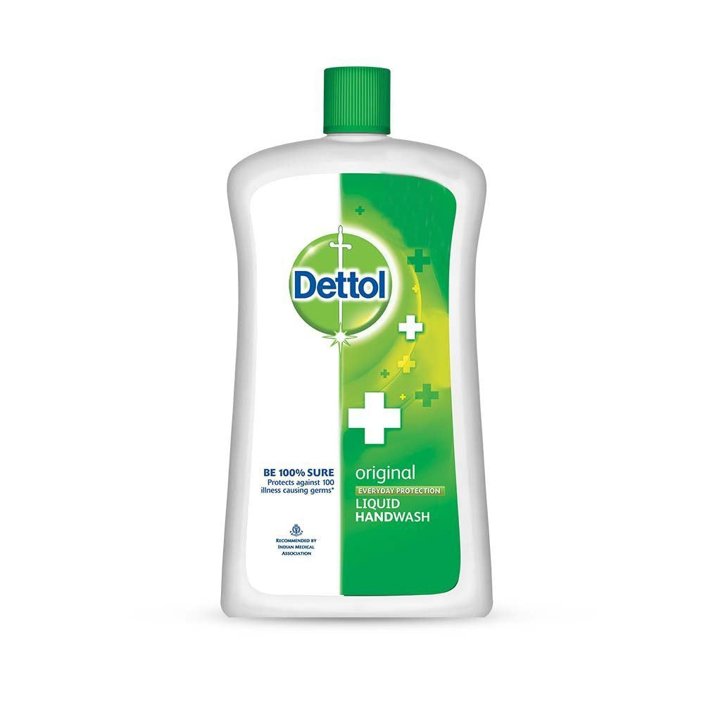 Dettol Original bottle-front view promotes everyday cleanliness and refreshed hands.