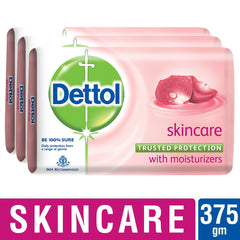 Dettol Soap Value Pack closeup of 125 g bars for gentle cleansing.
