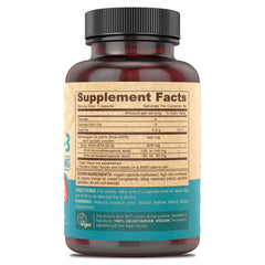 DEVA delayed-release label on packaging shows vegan, stable omega-3 delivery.