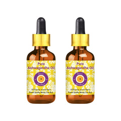 deve herbes Ashwagandha oil bottle, pure carrier oil for facial care.